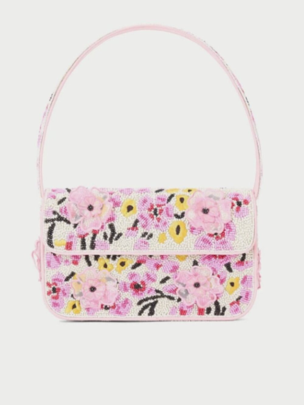 STAUD TOMMY BEADED BLOSSOM FLORAL TAPESTRY Shoulder Bag MSRP$395 Artistic & Chic - Picture 14 of 16